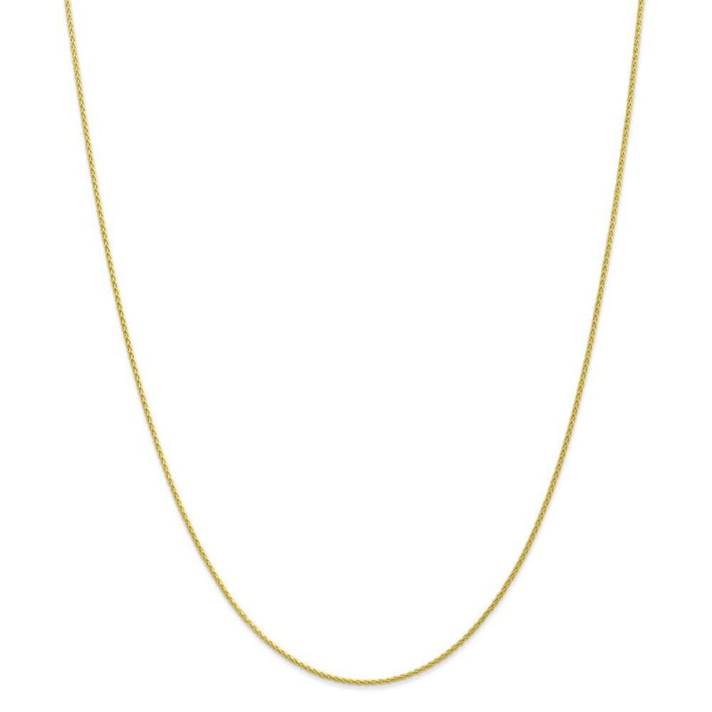 1.2mm 10k Yellow Gold Parisian Wheat Chain Anklet, 10 Inch